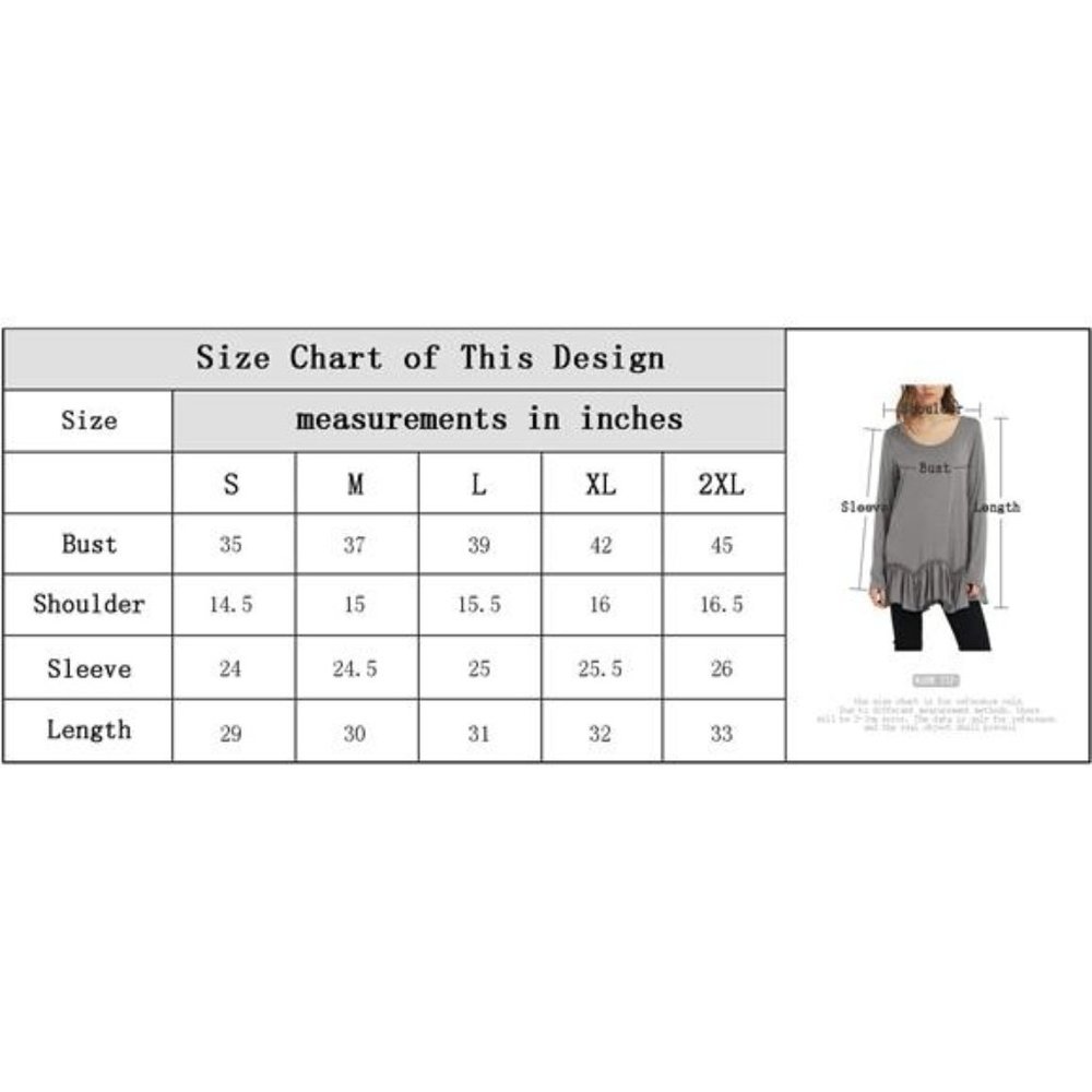 Urban CoCo Women's Casual T-Shirt Solid Long Sleeve Tunic Tops - Picture 8 of 8